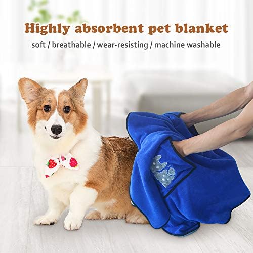 Petscol ručnik za sušenje kućnih ljubimaca pokrivač za pse od mikrofibre pseći ogrtač štene mačka upijajući