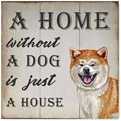 Evans1nizam Drveni znak Kuća bez psa nalazi se samo kuća viseći zidni znak Zlatni retriver pas