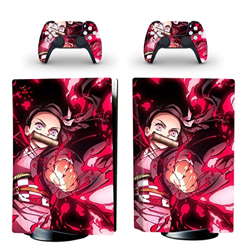 Za PS4 Normal - Anime Demon Kimetsu Slayer i NO Yaiba Tanjiro Nezuko Zenitsu Akaza Rengoku Inosuke PS4 ili PS5 naljepnica za kožu za PlayStation 4 ili 5 konzola i kontrolera naljepnica Vinil Duc-2962