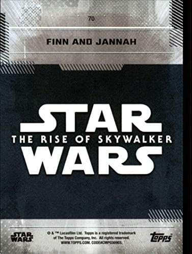 2019 TOPPS STAR Wars Raspon Skywalker serije JEDAN 70 FINN i JANNAH trgovačka kartica