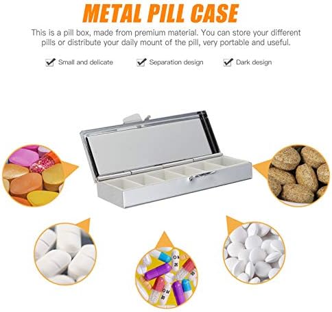 Healeved Metal nosači Metalni držač 2kom nerđajućeg čelika pravougaona pilula metalna kutija za skladištenje