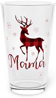Pivo Glass Pint 16oz Božić Reindeer Family Shirts / mama i ja Shirts / otac kćer poklon / 16oz