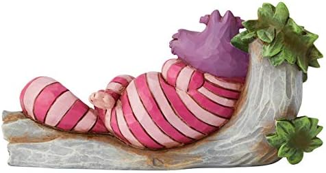 Enesco Disney Tradicije Jim Shore Alice in Wonderland Cheshire Cat na drvećoj figurini, 2,72 inča, višebojni