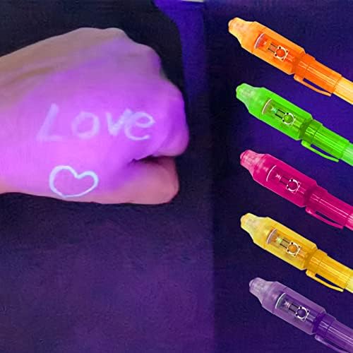 UAZZMNE nevidljiva olovka za tintu, 10 kom nevidljivim tintom sa UV svjetlom za djecu, nevidljivo