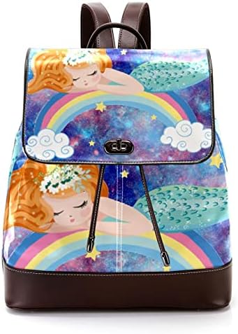 VBFOFBV putni ruksak, backpack laptop za žene muškarci, modni ruksak, sirena crtane zvijezde Rainbow