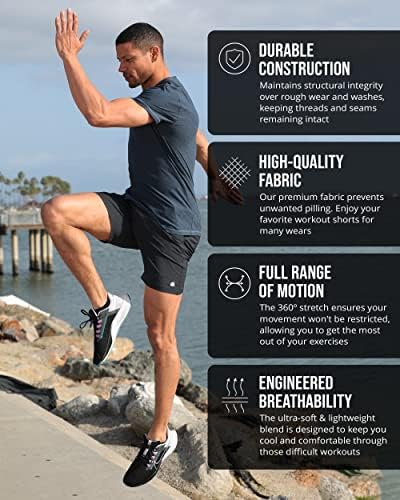 U am premium vježbanja 7,5 Inseam - performanse Brze suhoteške kratke hlače za teretane s - 4xl taktičke atletske