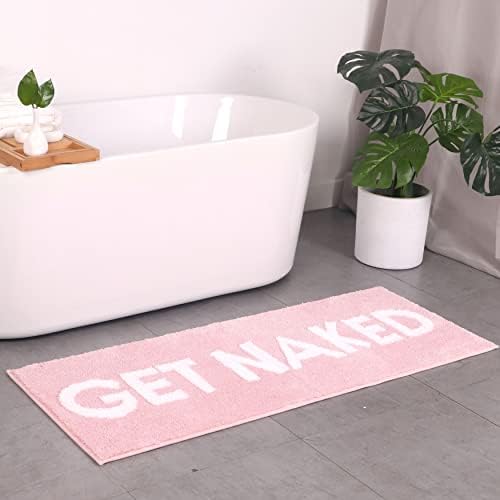 Get Naked Bath Mat Runner-Funny kupatilo dekor zabava tuš prostirke Pink non Slip jedinstvena slatka kupatilo
