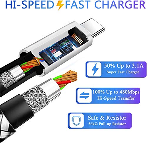 USB C kabl za punjenje 10-FT 2pack kabl za Samsung Galaxy A20 A21 A01 A32 A42 A53 A54 5G A03s