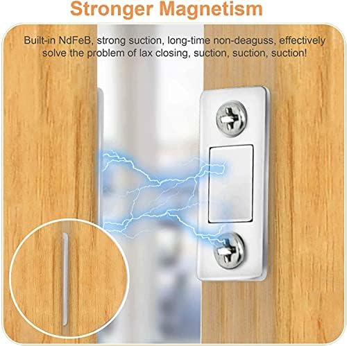 Magneti za vrata od 18 paketa ultra tanki magnetni ulov sa vijcima od nehrđajućeg čelika Magnetni magnet za kuhinjske
