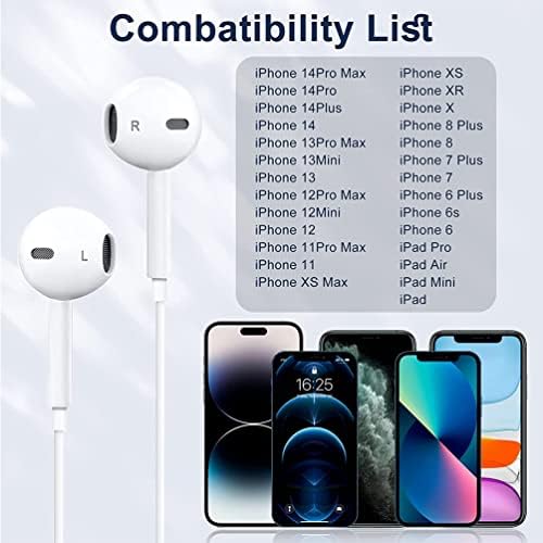 2 paketa Apple slušalica za iPhone slušalice žičane slušalice sa konektorom za munje [Apple MFi Certified]