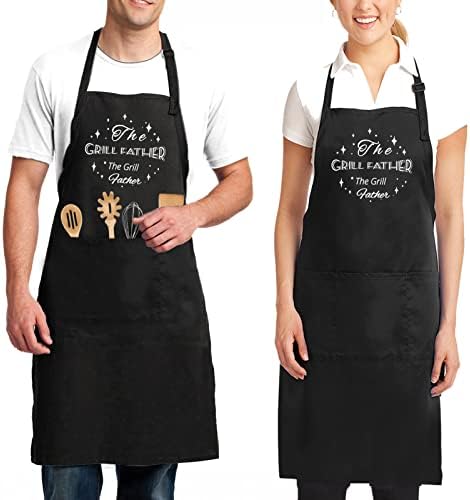 Dnevni pokloni Očela KitchePool za muškarce, kuharski pregače za žene sa 3 džepova, podesive kuhinjske