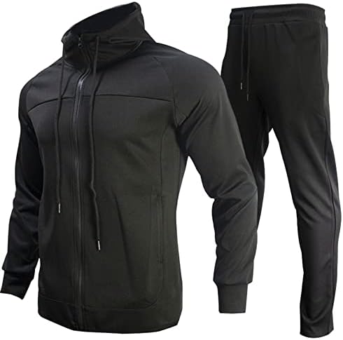 Muškarci 2 komada trenerka puna zip atletska dukljana jakna za šivanje boja i jogger hlače odijelo