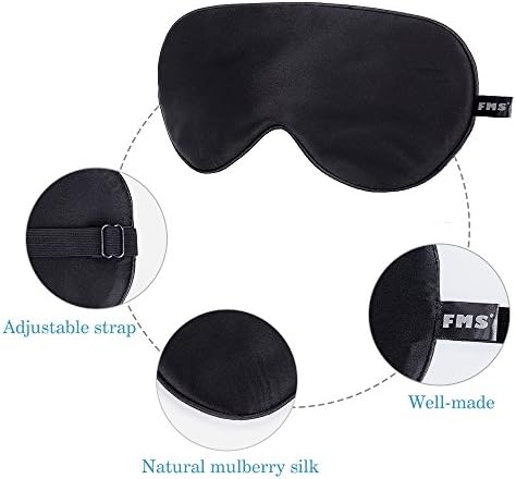 FMS Natural Silk maska ​​za spavanje Svjetlo u potpunosti, 1 pakovanje meke lagane maske za oči s podesivim