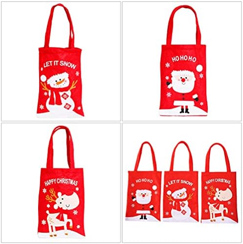 DOITOOL 3 kom 1 Set praktične poklon torbe netkane tkanine Cartoon Carry torbe božićni ukrasi Božićni