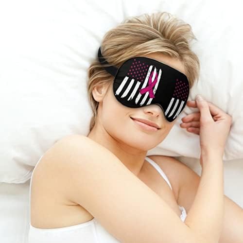 Svjesnost karcinoma dojke Američka zastava Maska za vrijeme spavanja meko zaslijepanje prijenosne maske za oči