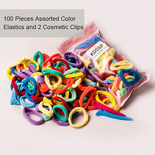 100kom elastične vezice za kosu za žene,prečnika 1,8 inča šarene trake za kosu za tanku kosu bez oštećenja