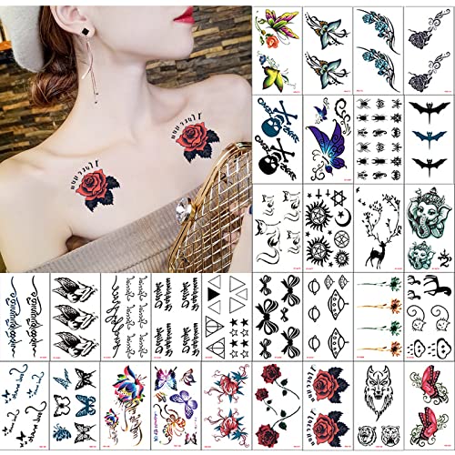 Zqftzq privremene tetovaže za žene, Tatuajes Temporales žena, dugotrajne vodootporne realistične