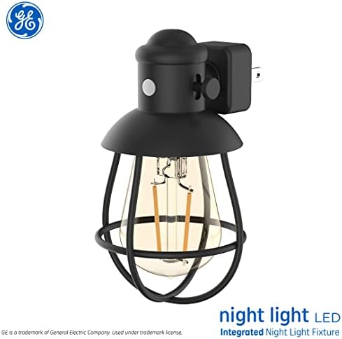 Ge rasvjeta LED noćno svjetlo Vintage seoska kuća Plug-in Učvršćenje, topla svijeća, zatamnjiva, senzor za automatsko uključivanje/isključivanje