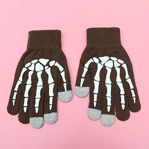 Soimiss 1 par Halloween Coss Plaw Halloween pletenje kosturske rukavice
