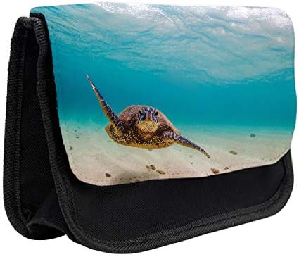 Lunarable Hawaiian pernica, Ronilačka morska kornjača, torba za olovku od tkanine sa dvostrukim patentnim