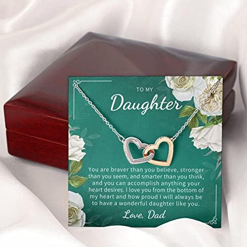 Poklon kćer, kćeri poklon, poklon za kćer, kćerke, tata za kćerku ogrlicu, kćeri poklon od tate ogrlice luksuzne nakit ogrlice, xmas
