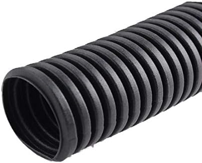 NOVO LON0167 Zaštitna žičana žičana cjevovod valovitog cijevi cijevi 3,1m 10,2ft 28mm od crne boje (Schutzdraht