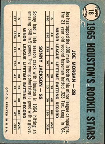 1965 TOPPS 16 Houston Rookies Joe Morgan / Sonny Jackson Houston Astros VG + Astros