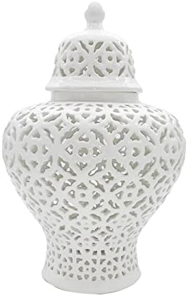 Galt International 19.5 lattice đumbir Jar sa poklopcem - Home Decor sa zamršenim mediteranskim inspirisan rešetkama rad - dnevni boravak i kuhinja ukras-19.5
