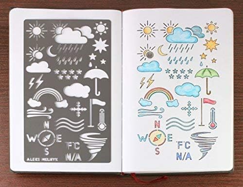 Aleks Melnyk 14 matrica metalnog časopisa, Vremenska prognoza, Kiša, kišobran, šablona od nerđajućeg čelika
