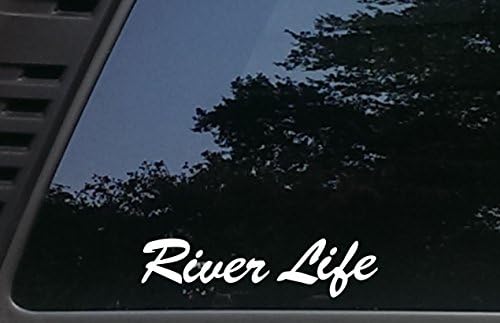 River Life - 8 x 2 rezan vinilni vinilni naljepnica za automobile, kamione, prozore, brodove, kutije za alate