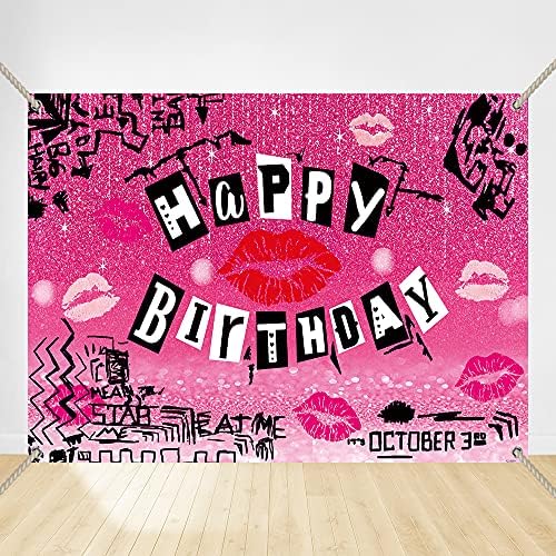 Felizotos Hot Pink Happy Birthday pozadina za djevojčice Party Graffiti njen rođendanska torta Tabela favorizuje