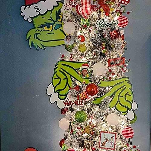 Grinch dekor za božićno drvcu, personalizirani Grinch Božićno stablo, Grinch Božićni ukrasi za malo drvo, Božić Dekor zabave
