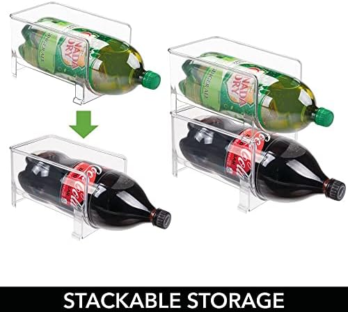Mdesign veliki Stackable kuhinjska kanta za odlaganje Organizator stalak za pop / soda boce za frižider,