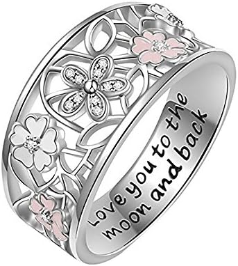 Bijeli pozlaćeni prsten za prsten za prsten za prsten za srce za majčin dan za angažman početni prsten poklon