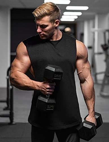 EliteSpirit 3 pakovanje muški mišićni tenkovi suhi fit bez rukava bez rukava od majica Bodybuilding Gym