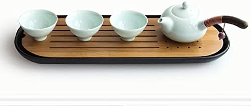 YFQHDD Pravokutnik keramičke čajne ladice bambusova čajnu ploču Kung Fu Tea ladica