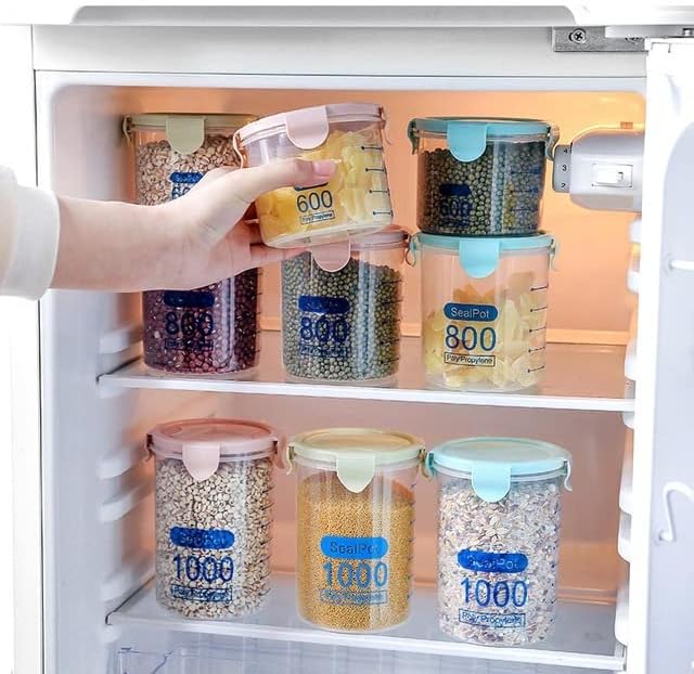 Prozirne Plastične Zatvorene Limenke Kontejneri Za Hranu Kuhinjski Frižideri Čuvaju Sveže Rezervoare