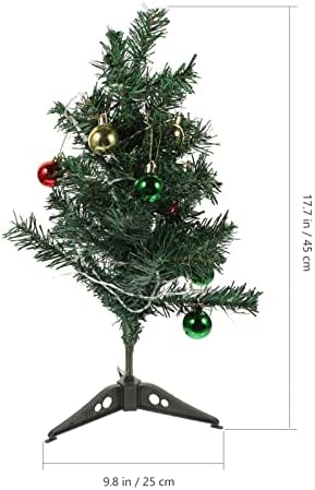 AMOSFUN 1 set ukrasa božićnog tee sa svjetlošću Xmas Tree Desktop ukras ukras ukrase mini božićno drvcu