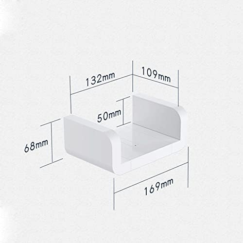 SDGH plutajući zidni viseći police bijeli u obliku u obliku kupaonice Organizator Montirani krevet za