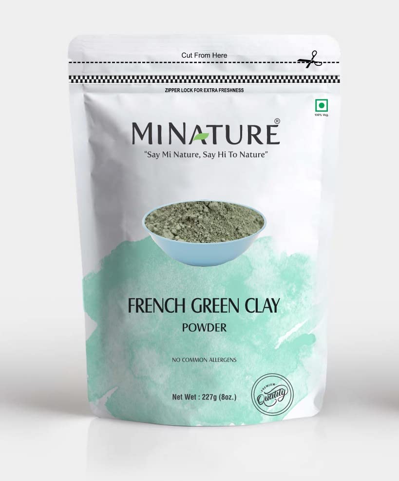 Francuski prah zelene gline po mi nature / 227g / montmorilonit glina | Njega lica | njega kože