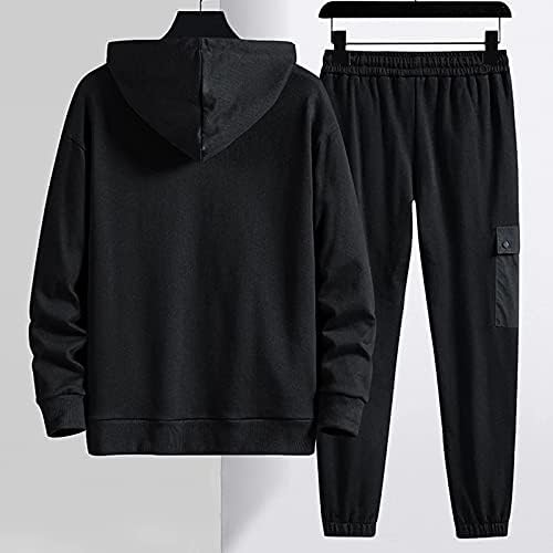 WPYYI Proljeće Jesen Multi-džepovi Plus size TrackSuit Muške ulične odjeće Pulover Hoodie + hlače 2 komada