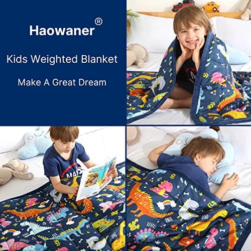 HAOWANER Minky pokrivač za malu djecu 3lbs, mekani bebi ponderirani pokrivač za malu djecu,