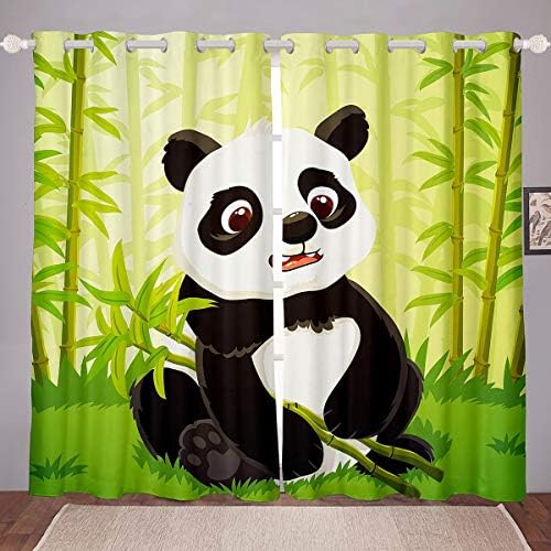 Panda Cartains Cartoon Giant Panda Zavjese za prozor za djecu Dječji dječaci Djevojke Slatka