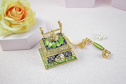 Fasslino Vintage Telefon Trket nakita sa šarkama ručno oslikanim ukrasima Jedinstveni poklon za kućni dekor