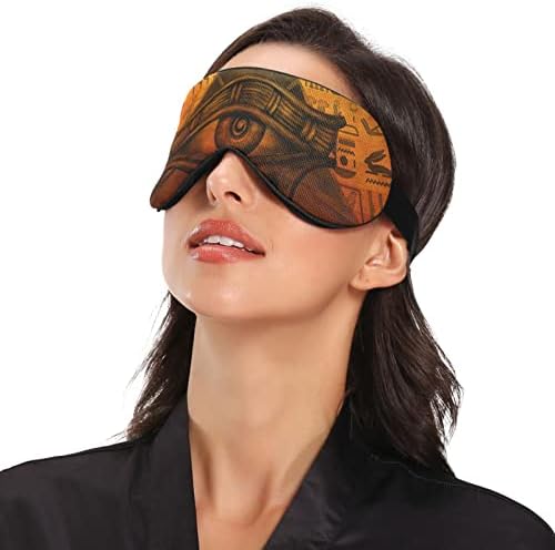 Unisex Sleep maska ​​za oči Egipat-Eye-Egipat-Narančasta noćna maska ​​za spavanje Udobne zaštitne