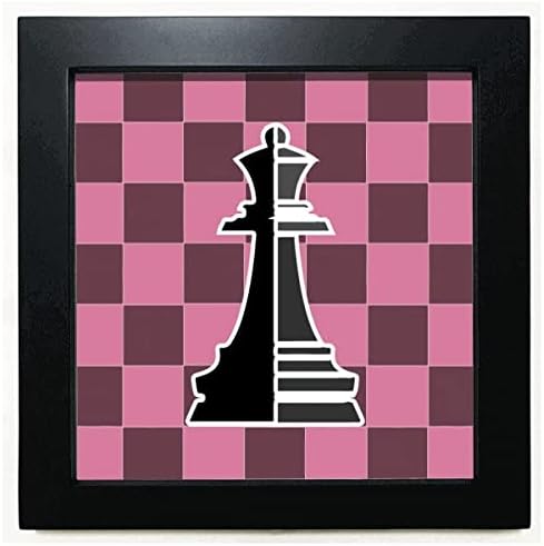 Checkboard Queen Black Word Chess Crni kvadratni okvir Zidna zidna stolna