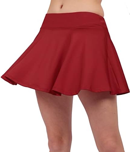 Citreoung ženska suknja za tenisku suknju visoke struk aktivne skrove suknje sa džepom za trčanje golf