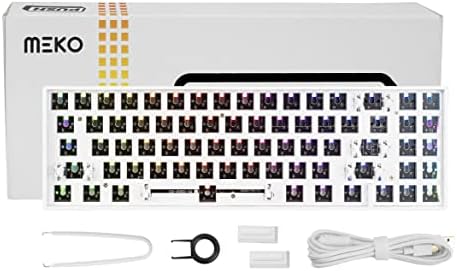 MEKO Push bijeli Barebones 65% Hotswap Bluetooth RGB mehanička tastatura