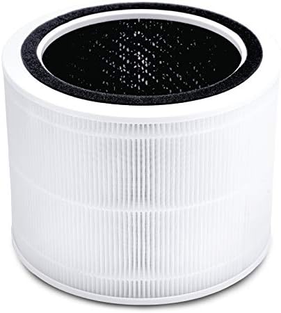 Levoit Zamjenski filter za pročišćivač zraka, True HEPA, Bijeli i zračni zamijenili filter za puštanje kućnih ljubimaca, 3-u-1 True Hepa, visoko efikasno aktivirani ugljen, jezgro 300-RF-PA, 1 paket, žuti