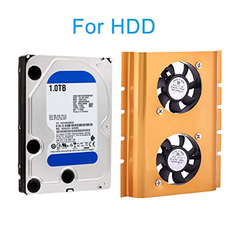Hladnjak čvrstog diska, 2 ventilatora 5000rpm 10.05 CFM hladnjak čvrstog diska snage vjetra 30dba niska buka brzo odvođenje toplote hladnjak tvrdog diska za HDD